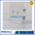 Best selling 2 gang single control touch screen wall mounted electric switches PY-CB201